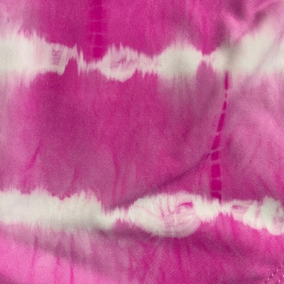 California Waves Pink Tie Dye High Waist Bikini Swim Bottoms Juniors Large L - Picture 12 of 15